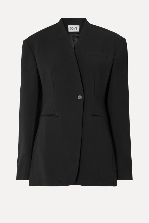 Aster Asymmetric Crepe Blazer from TOVE