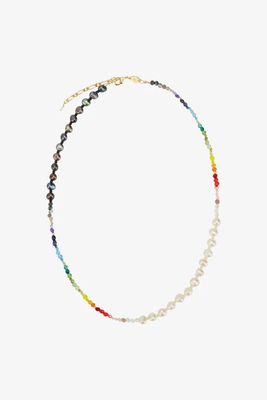  Gold-Plated Iris Pearl Multi-Stone Beaded Necklace from Anni Lu