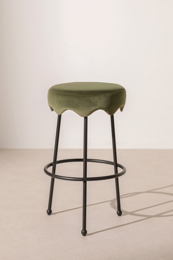 The Honore Scalloped Bar Stool from Six The Residence x  No.17