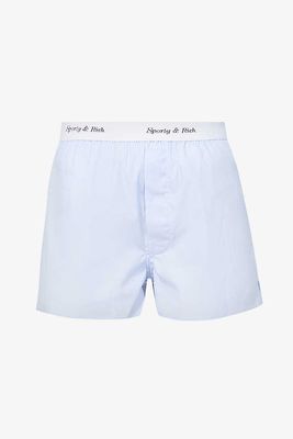Cassie Mid-Rise Cotton Poplin Boxer Shorts from Sport & Rich