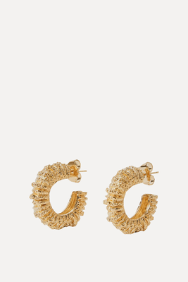 Amulet 18kt Gold-Plated Hoop Earrings from Paola Sighinolfi