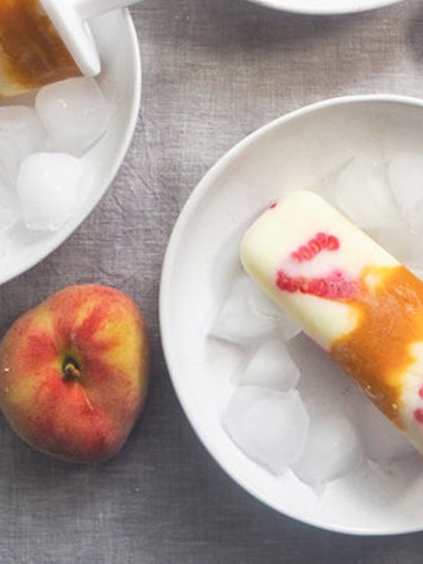 Peach Melba Ice Lollies