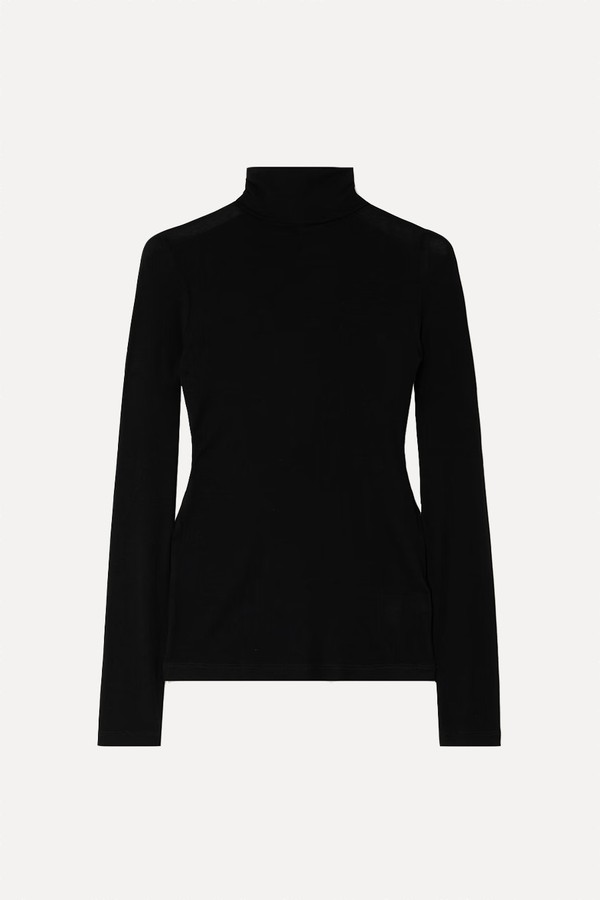 Pascale Stretch-Lyocell Turtleneck Top from Agolde