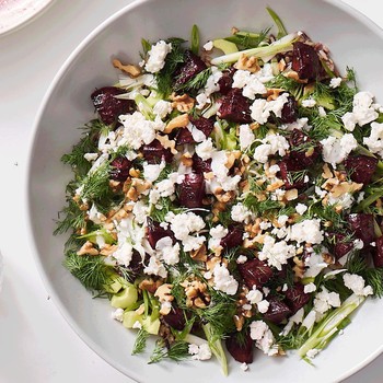 Wild Rice Salad With Roasted Beets, Cucumbers, And Dill