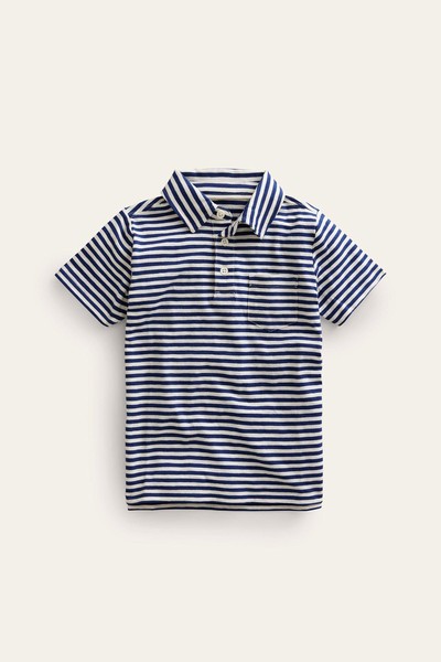 Striped Slubbed Polo Shirt