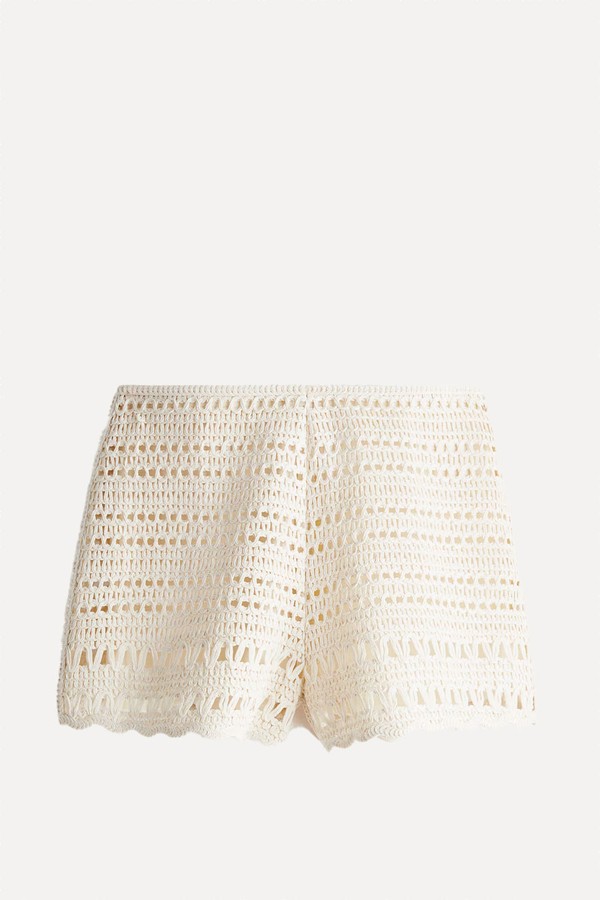Crochet-Look Mini Shorts from H&M