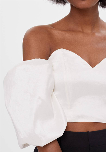 Voluminous Off-The-Shoulder Top from Bershka