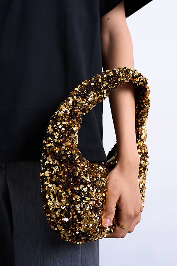 Santana Scoop Sequin Shoulder Bag from Topshop
