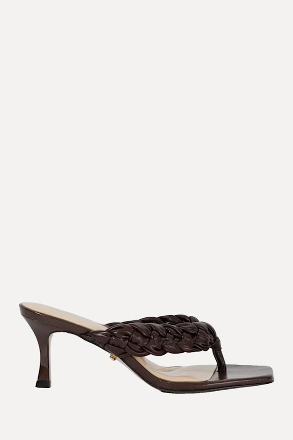 More Plaited Toe Post Kitten Heel Sandals