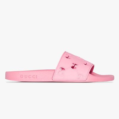 Rubber GG Slide Sandals from Gucci