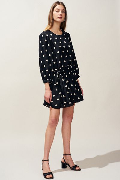 Ramia Polka-Dot Woven Dress from Claudie Pierlot