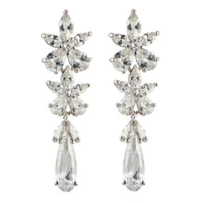 Diamond Orchid Earrings from Apples & Figs