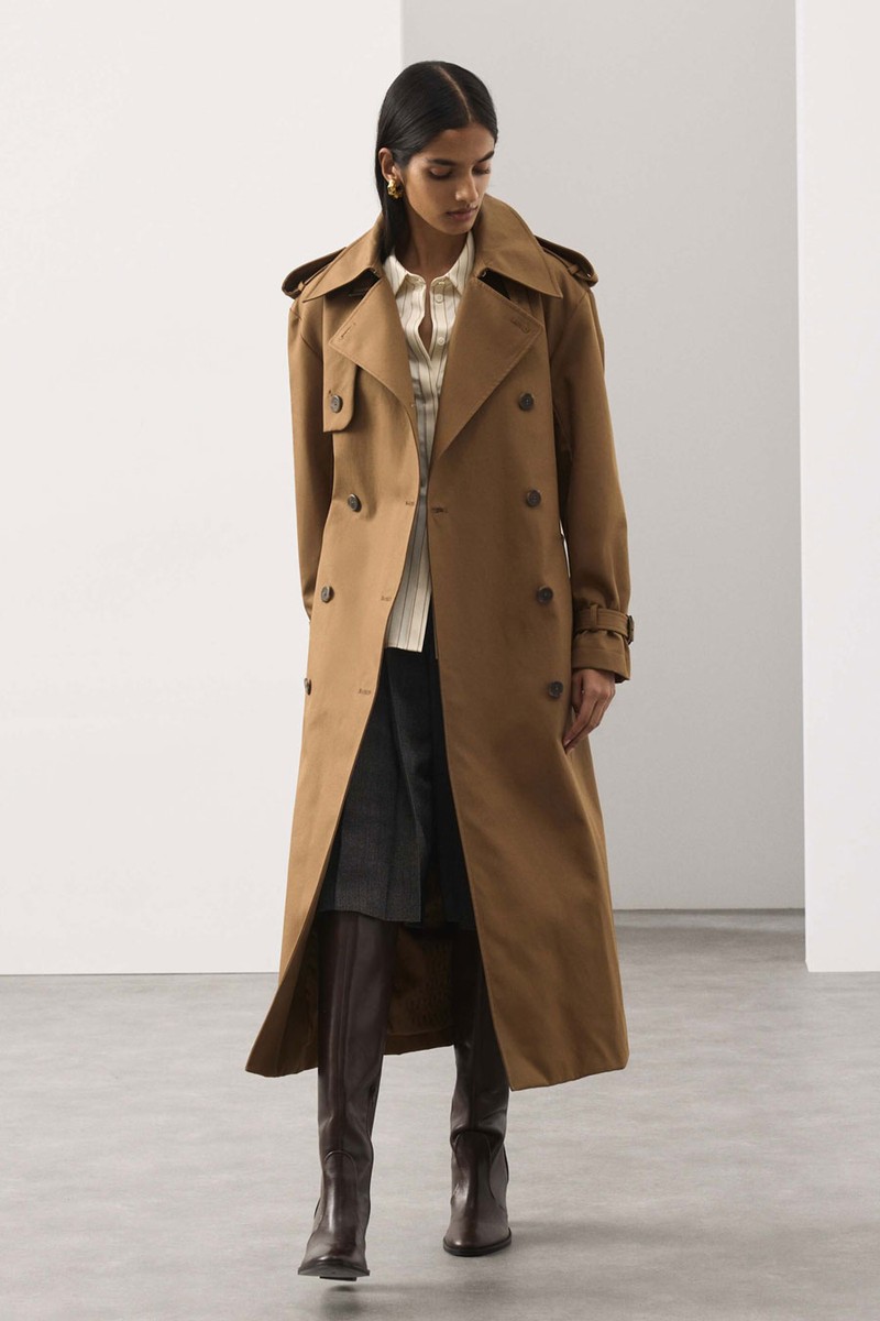 Pure Cotton Longline Trench Coat from Autograph