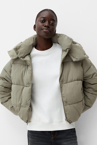 Puffer Jacket With Hood from Bershka