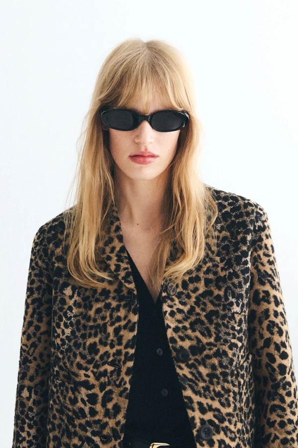 Leopard-Print Jacket from Mango