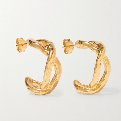 The Orbit Of The Writer Gold-Plated Hoop Earrings from Alighieri