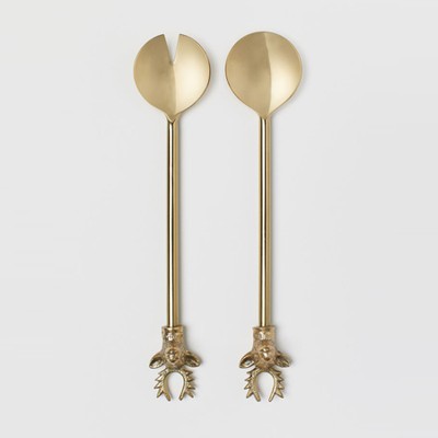 Gold Metal Salad Servers