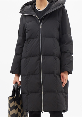 Saylor Hooded Quilted Down Coat from Stand Studio