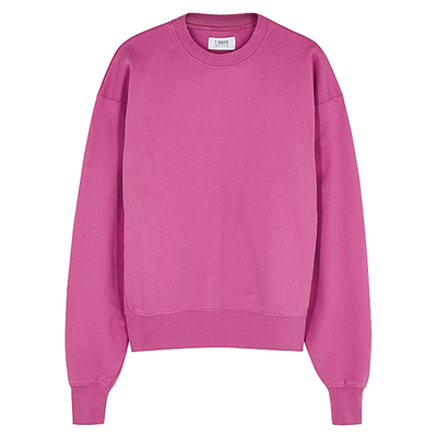 Monday Pink Logo-Print Cotton Sweatshirt from 7 Days Active