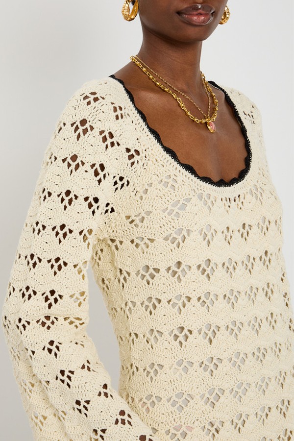 Rhiannon Crochet Open-Knit Mini Dress from ZIMMERMANN