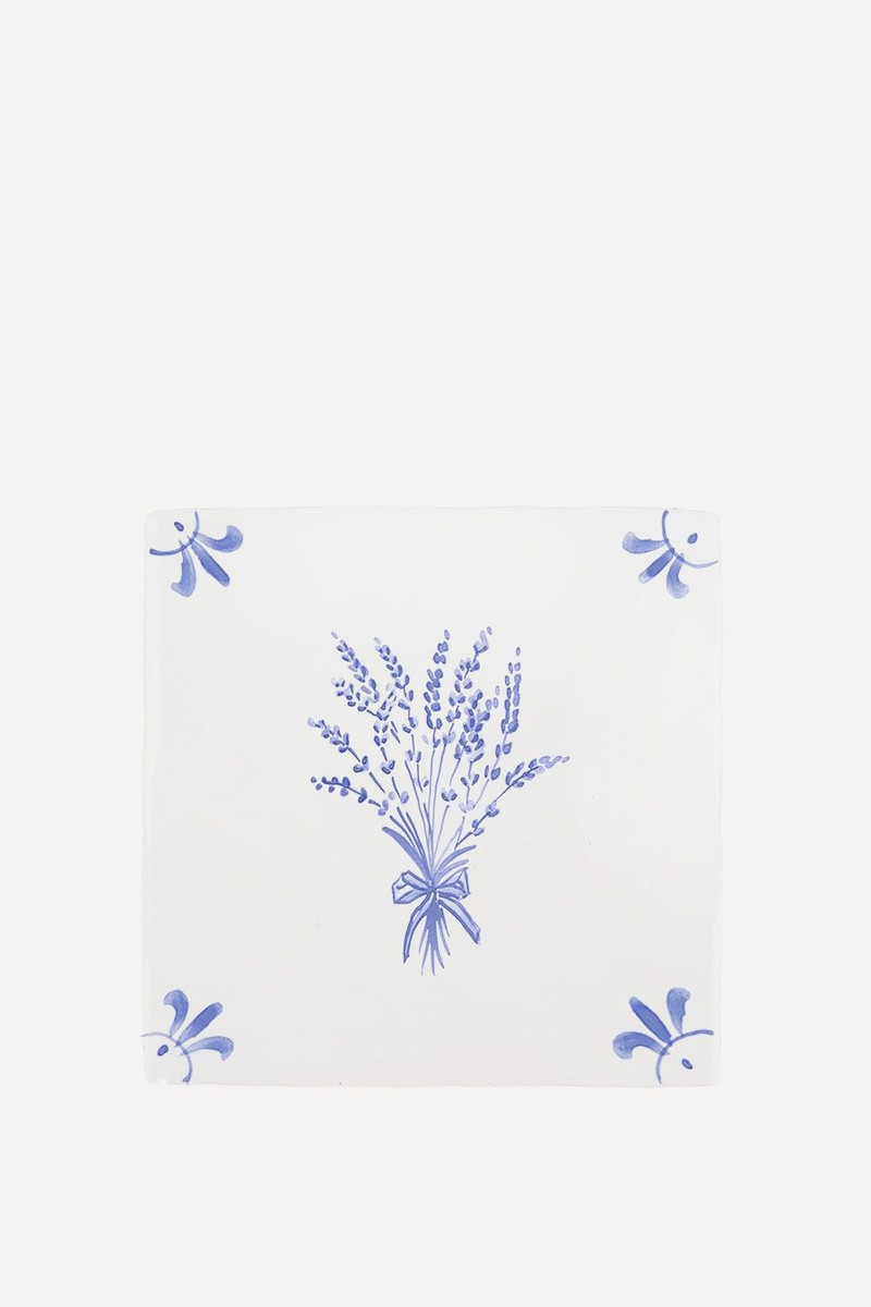 Bunch Of Lavender Delft Tile from Petra Palumbo