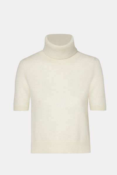 Short-Sleeved 100% Cashmere Jersey