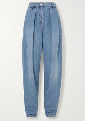 Pleated High-Rise Tapered Jeans from Magda Butrym