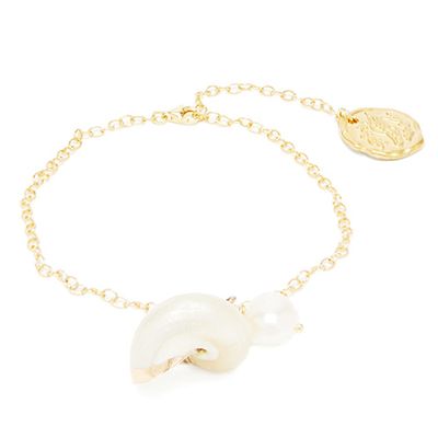 Pearl & Shell Charm Anklet from Ancient Greek Sandals 