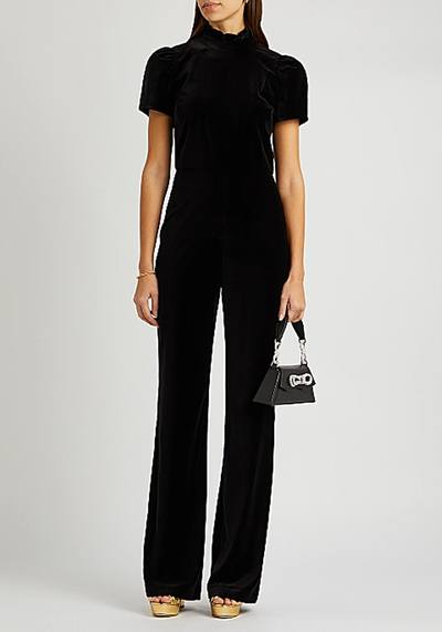 Jorah Velvet Jumpsuit from Alice + Olivia