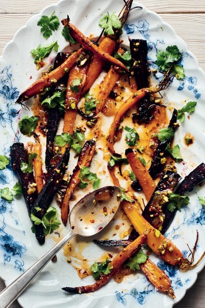 Roasted Carrots Glazed With Chilli-Mango Chutney