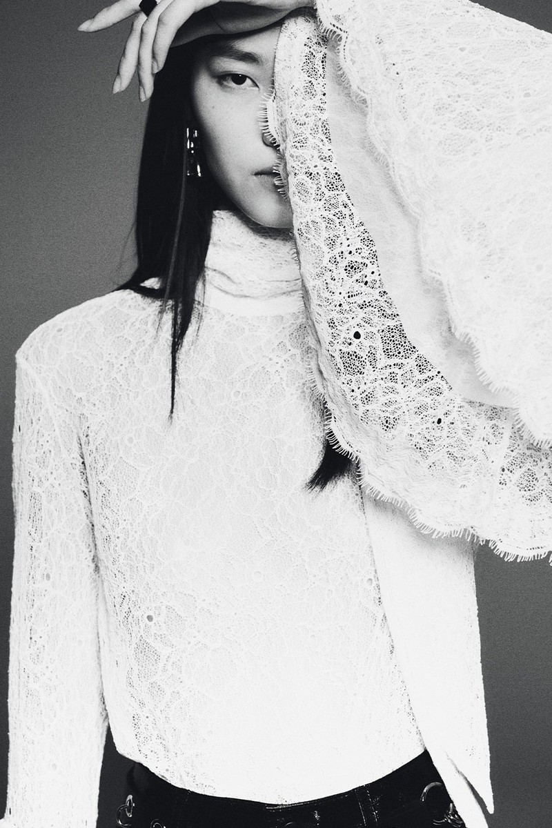 Trumpet-Sleeved Lace Blouse from H&M