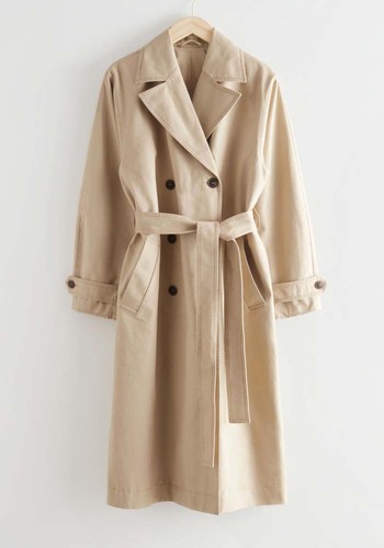 Relaxed Belted Cotton Trench Coat from & Other Stories