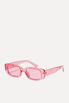 Rectangle Festival Sunglasses With Butterfly Hotfix from Skinnydip 