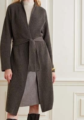 Belted Ribbed Cashmere Cardigan  from Akris