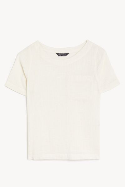 Pure Cotton Pocket T-Shirt from Marks & Spencer