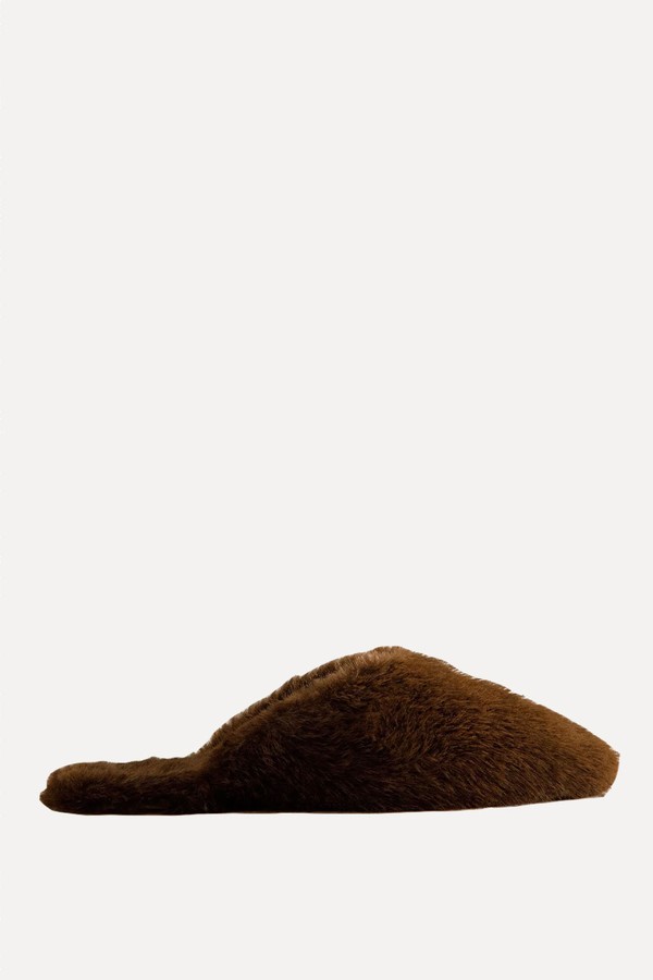 Faux Fur Mule Slippers from Zara