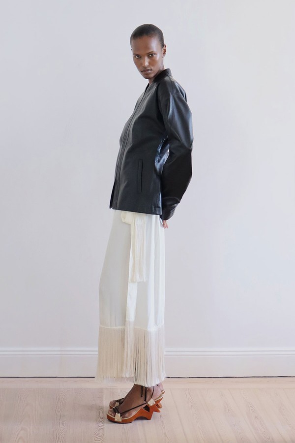 Merritt Sculptural Leather Jacket
