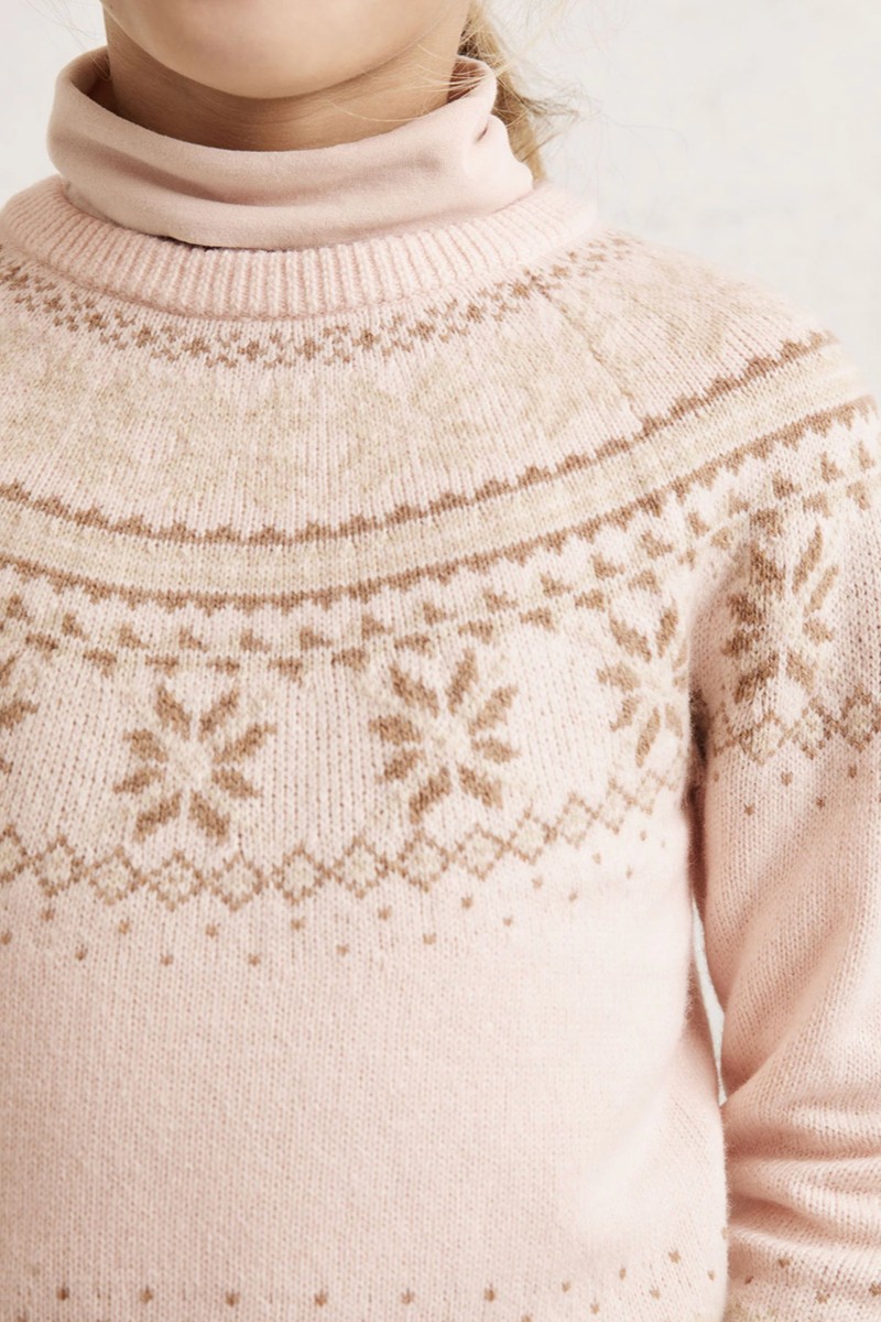 Farah Wool-Cotton Blend Fair Isle Pattern Jumper from Reiss