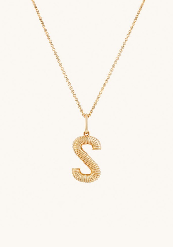 Bold Letter Pendant Necklace