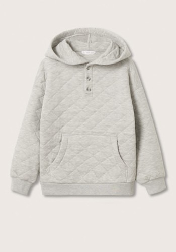 Quilted Hoodie Sweatshirt from Mango