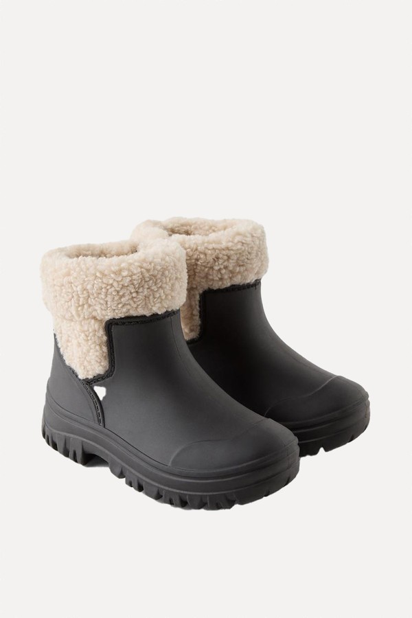 FAUX SHEARLING WELLIES