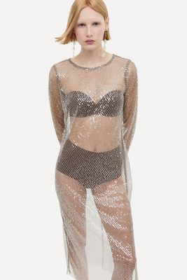 Sequinned Mesh Dress from H&M