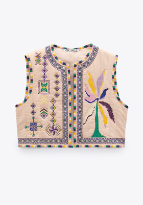 Embroidered Gilet from Zara