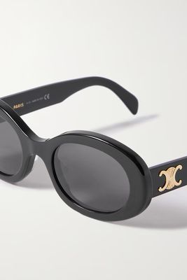 Triomphe Oval-Frame Acetate Sunglasses from CELINE Eyewear
