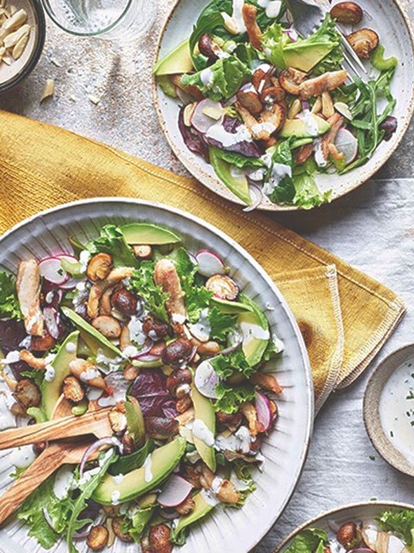 Mushroom & Chicken Keto Salad