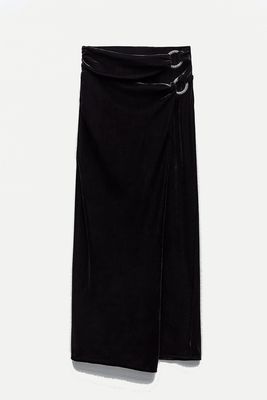 Velvet Midi Skirt from Zara