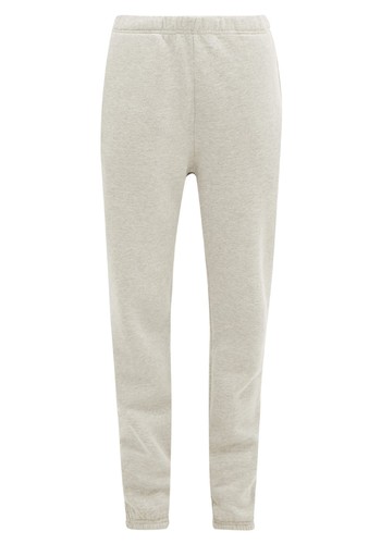 Brushed-Back Cotton-Jersey Track Pants