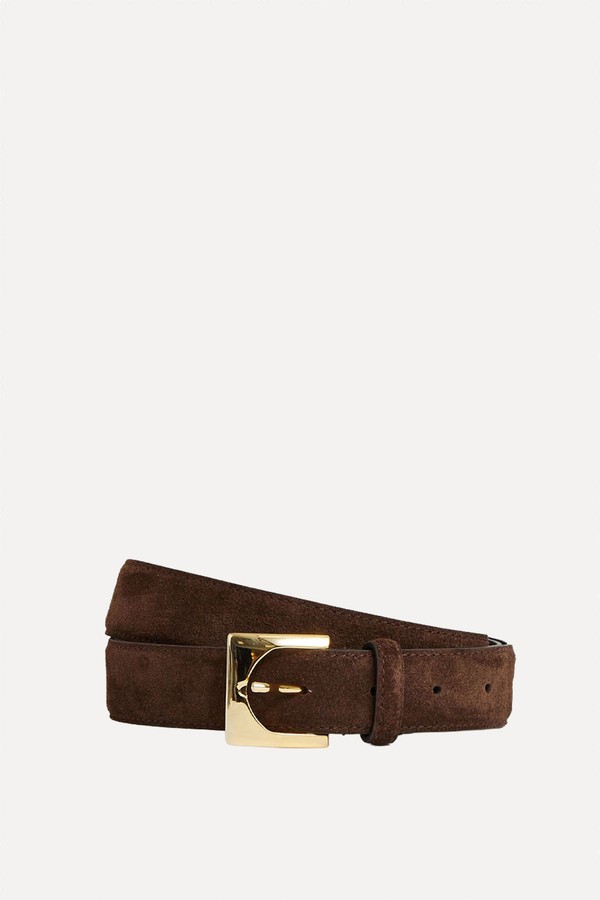 Belinda Suede Square-Buckle Belt from Reiss