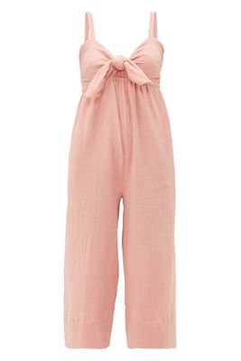 Triton Tie-Front Crinkle-Cotton Jumpsuit from Loup Charmant