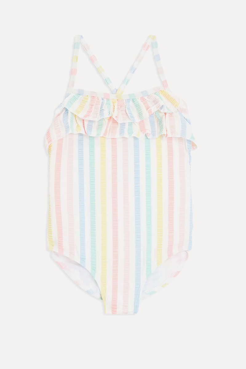 Stripe Frill Swimsuit from John Lewis